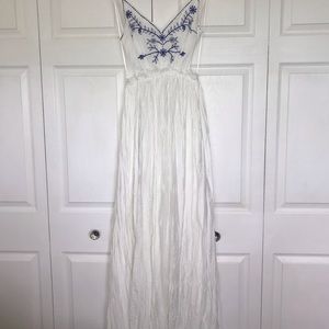 Lulu's Bohemian Embroidered Backless Dress